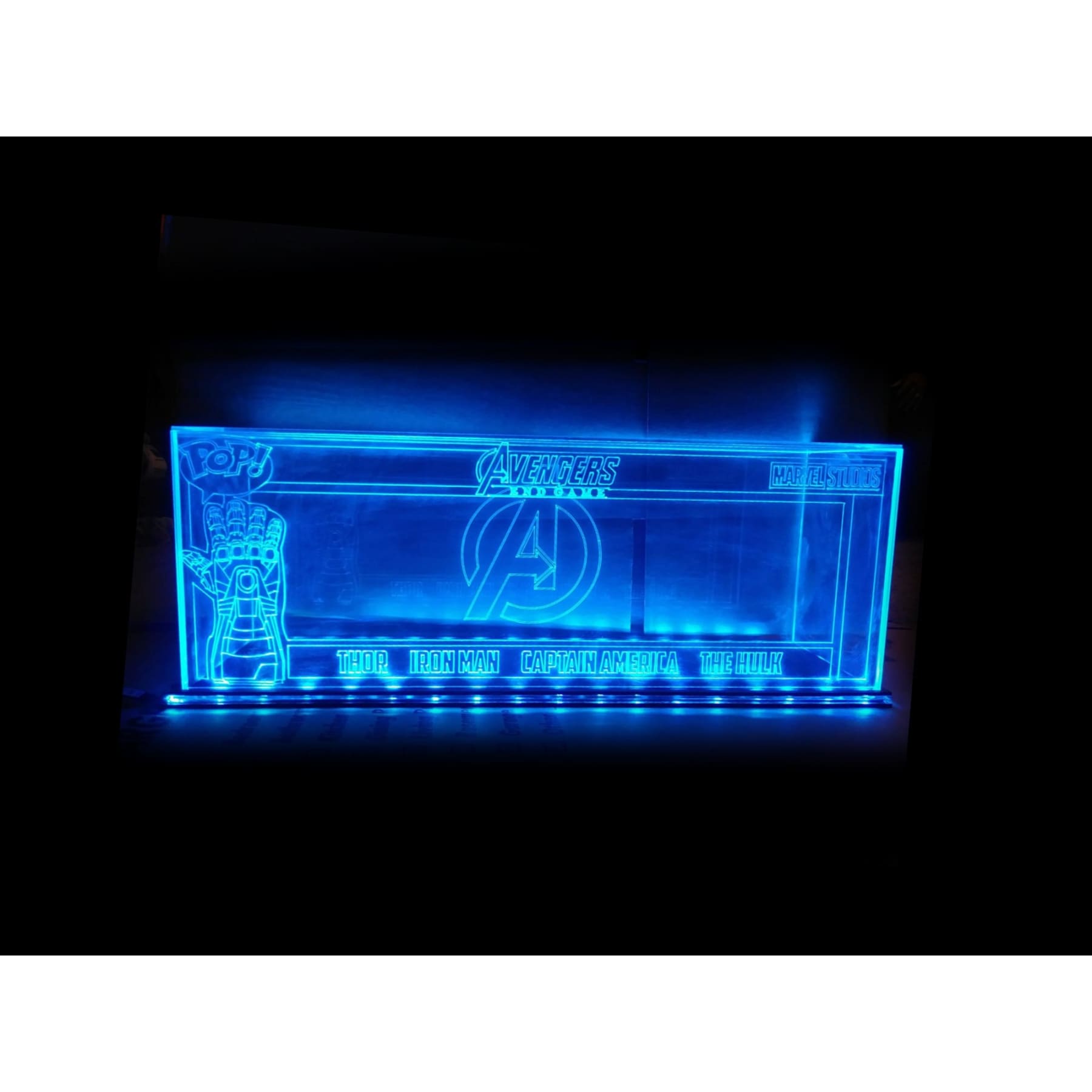 Acrylic LED Display for 4 Funko Pop, custom made any design