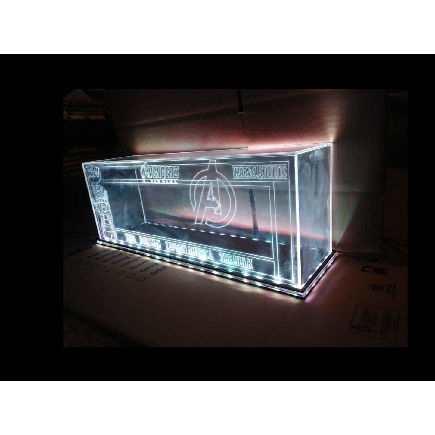 Acrylic LED Display for 4 Funko Pop, custom made any design