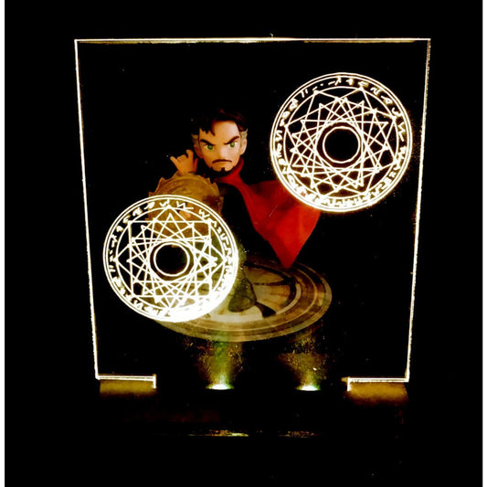 Acrylic LED Lamp Diorama, custom made for Doctor Strange, Black Panther, Iron Man, and more, many sizes...
