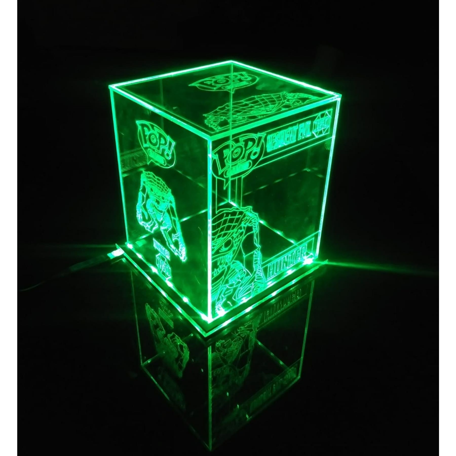 Acrylic LED Lamp for 6" Funko Pop Box , 3 Sides Design, Custom Made