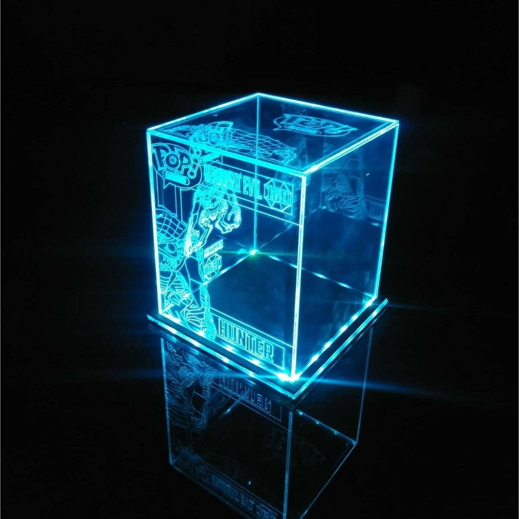 Acrylic LED Lamp for 6" Funko Pop Box , 3 Sides Design, Custom Made