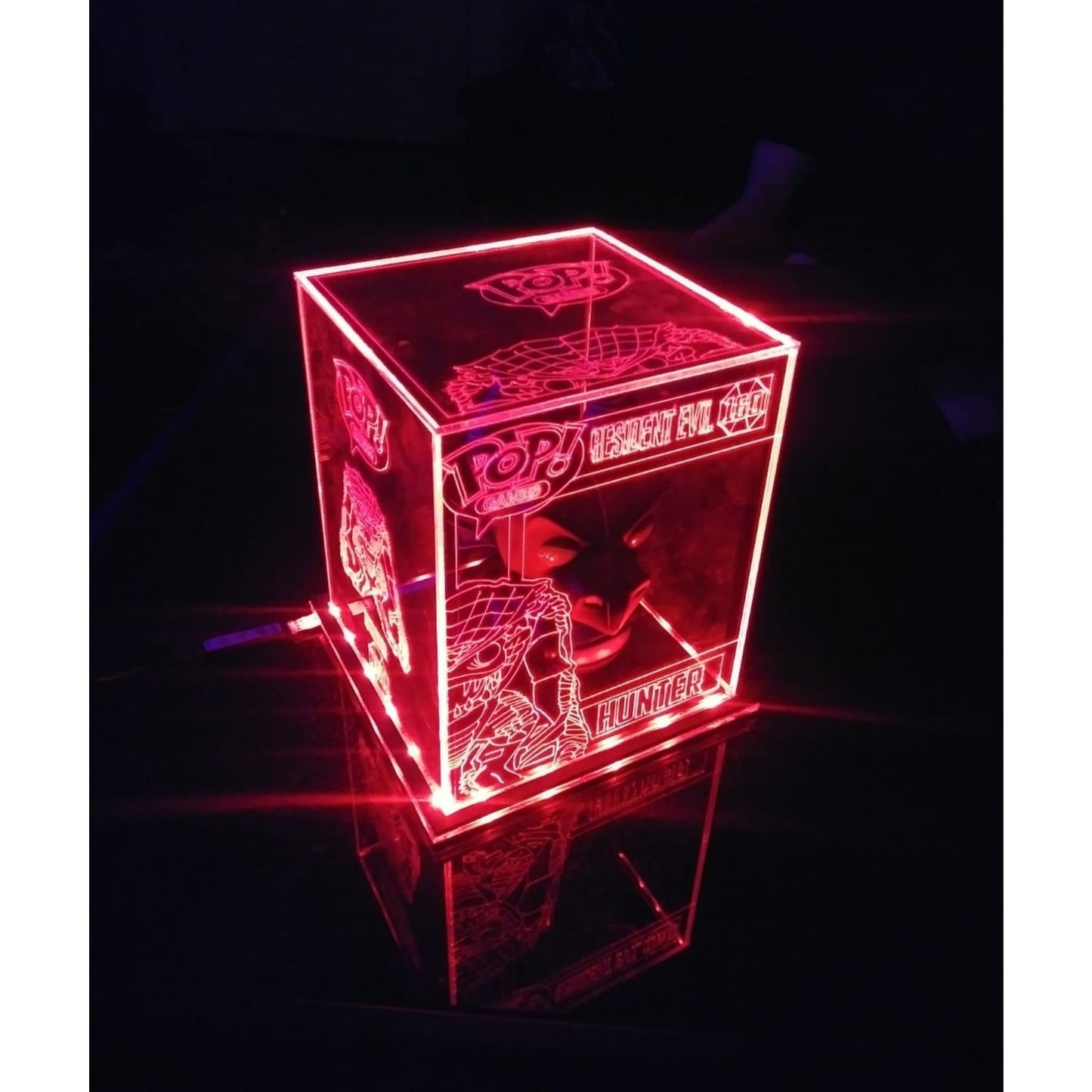 Acrylic LED Lamp for 6" Funko Pop Box , 3 Sides Design, Custom Made