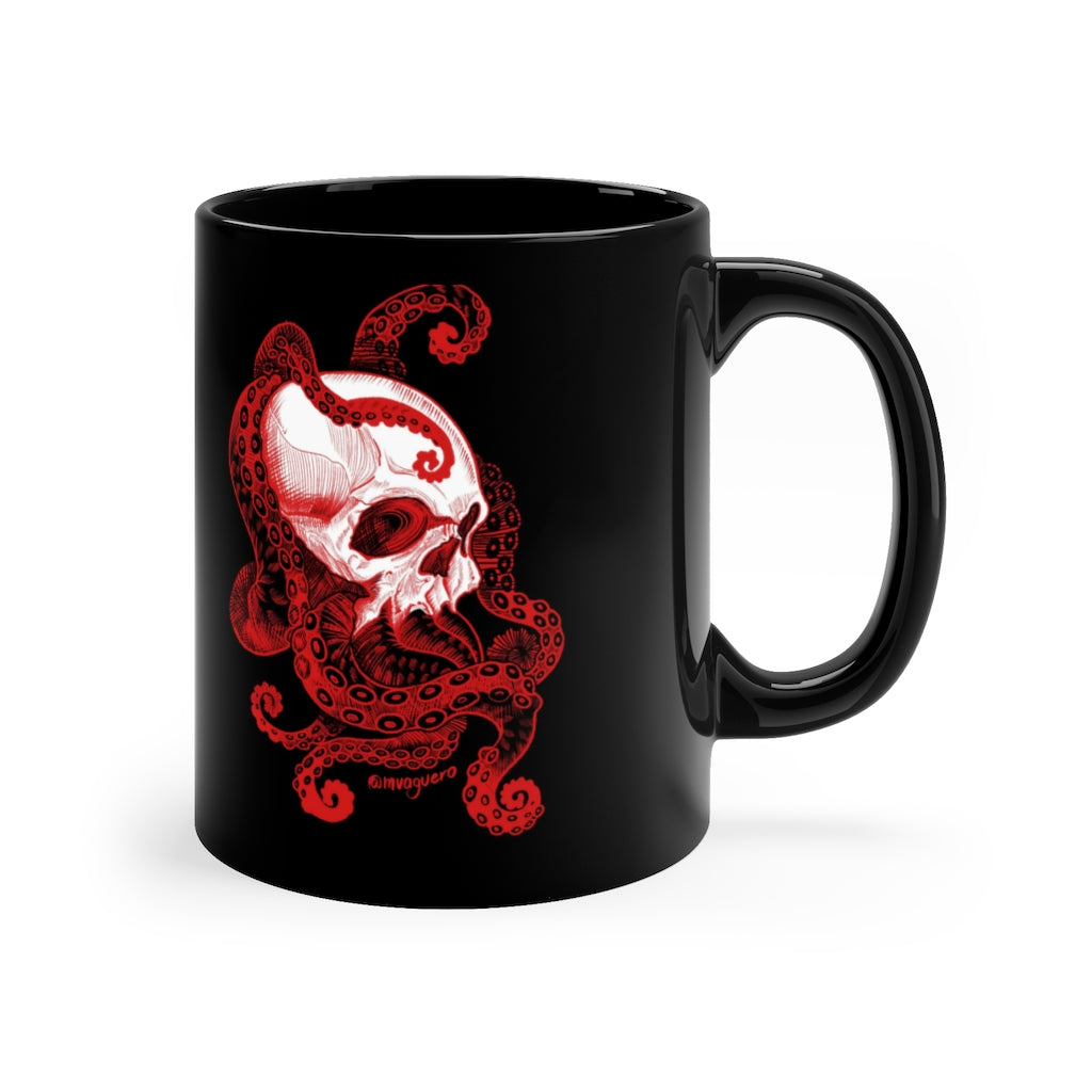 Aguero's Tattoo Cthulhu's Skull 11oz Black Mug