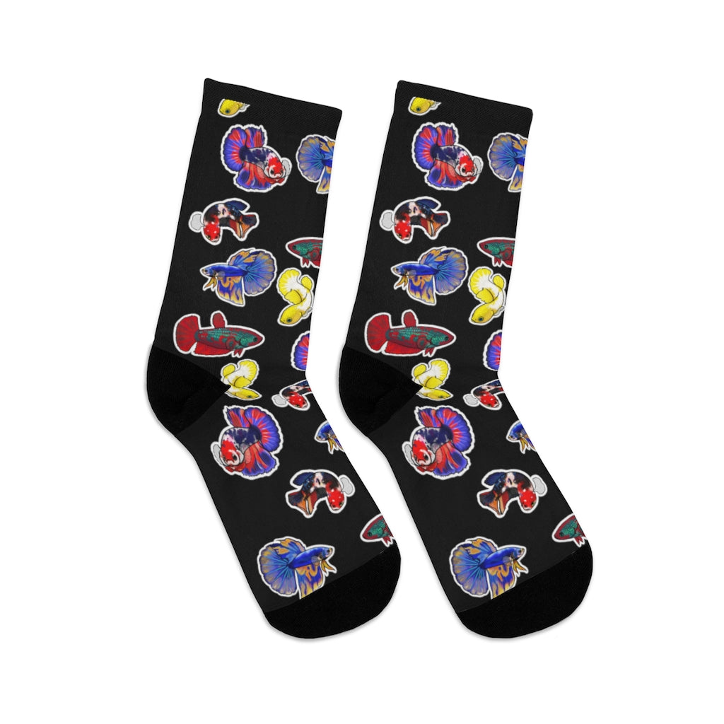 NW Bettas "I love Bettas" Black Socks