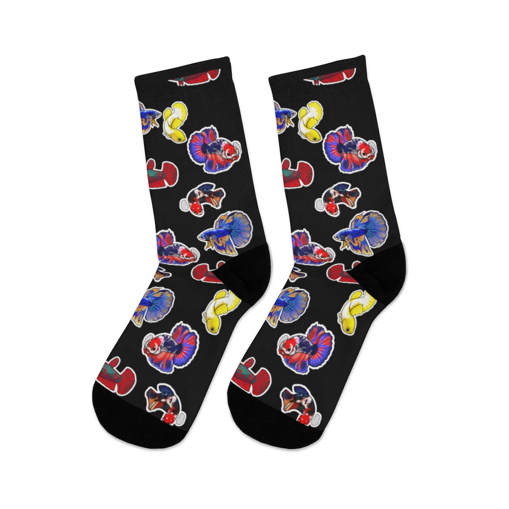 NW Bettas "I love Bettas" Black Socks