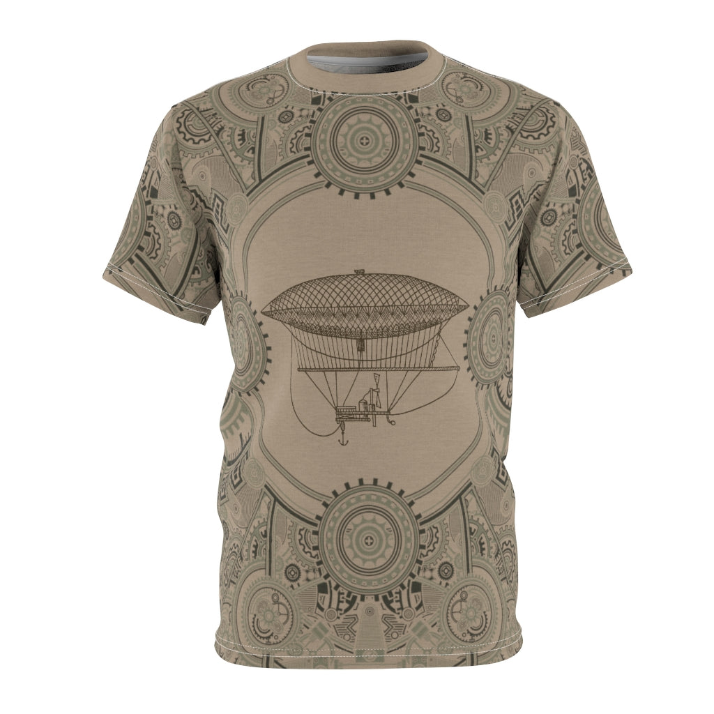 Steampunk Gear Airship Unisex Full Print Tee