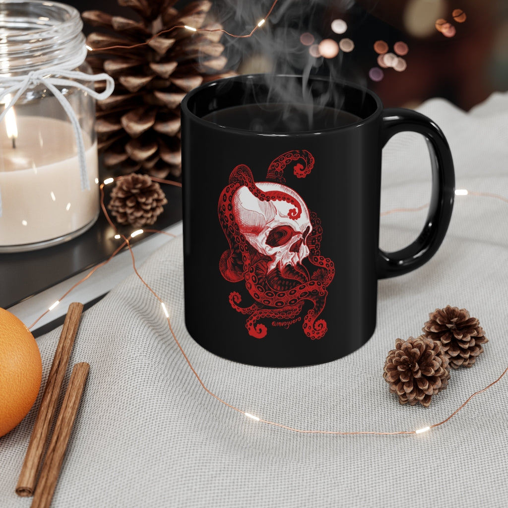 Aguero's Tattoo Cthulhu's Skull 11oz Black Mug