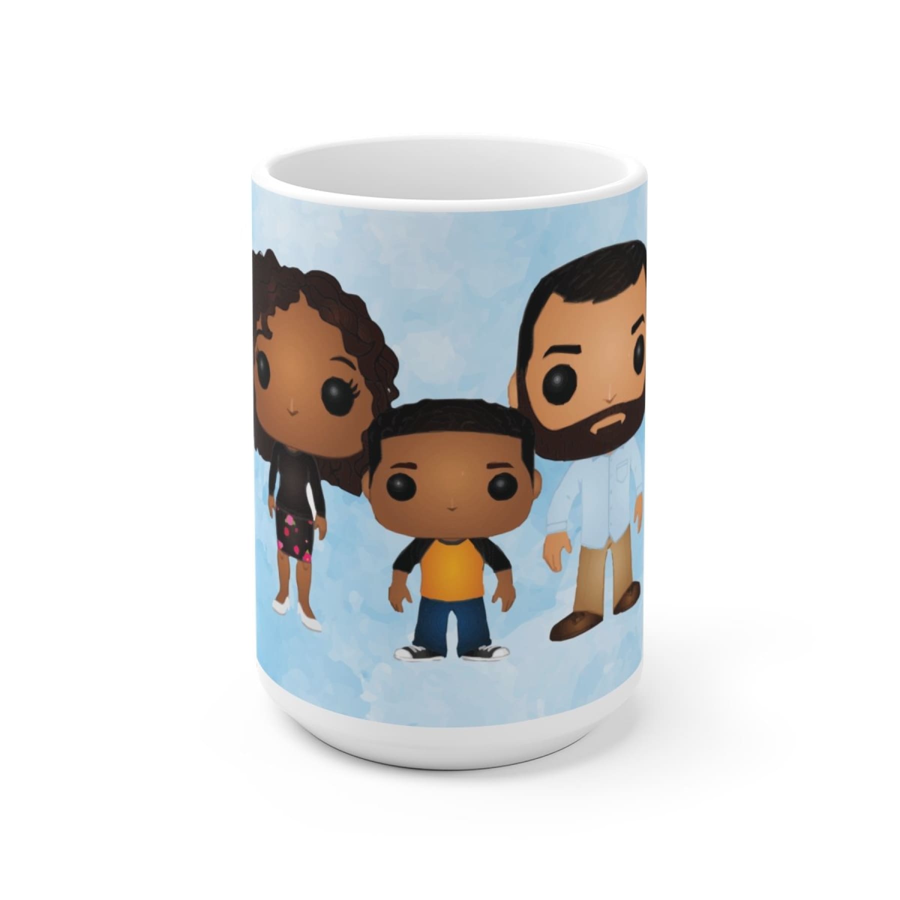 Family in a Custom Funko Pop Mug