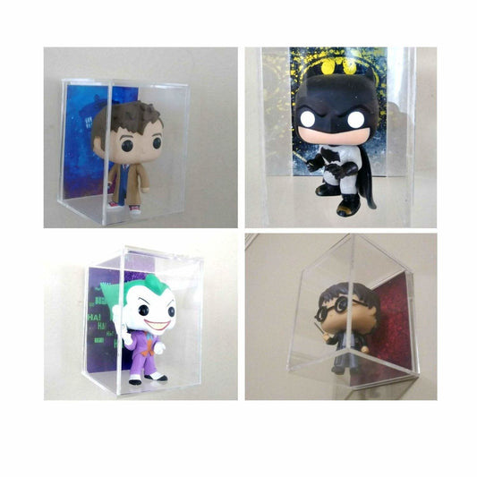 For Funko Pop: Wall Single Case with theme background, acrylic Box