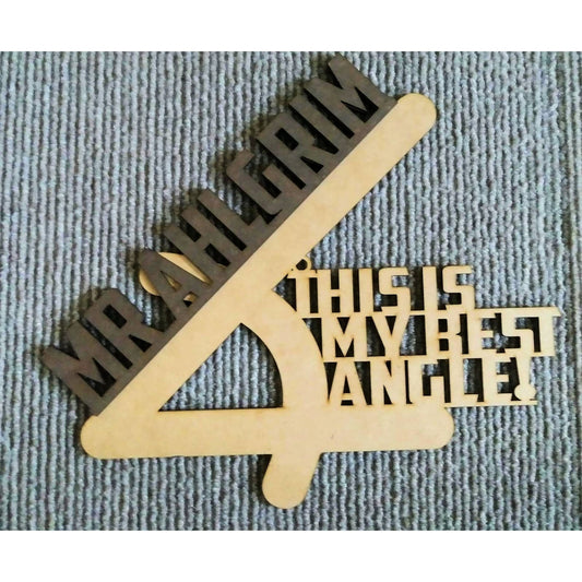 Math Teacher Name Best Angle Custom Decor Appreciation Gift