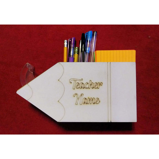 Teacher Custom Name Appreciation Gift Pen Tape Notes Holder